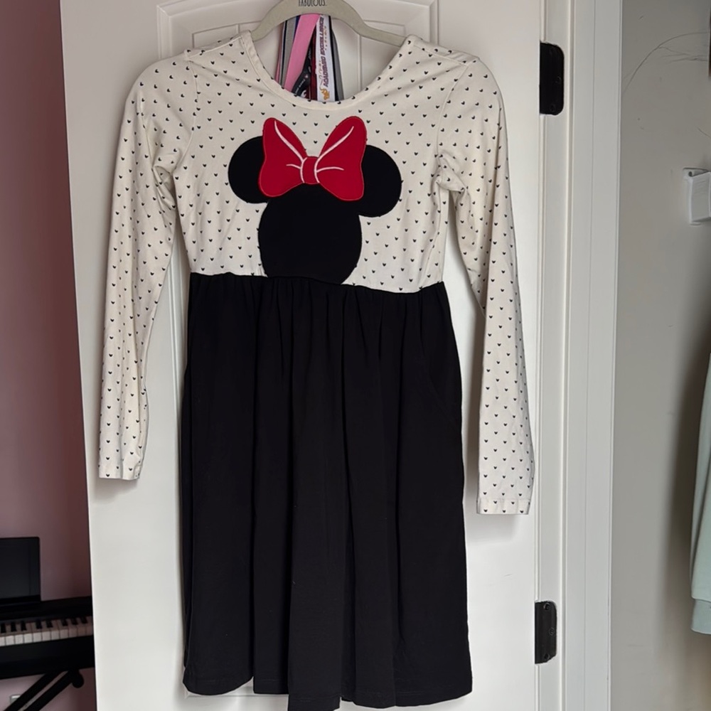 Polka Dot Minnie Mouse Dress - Black and White